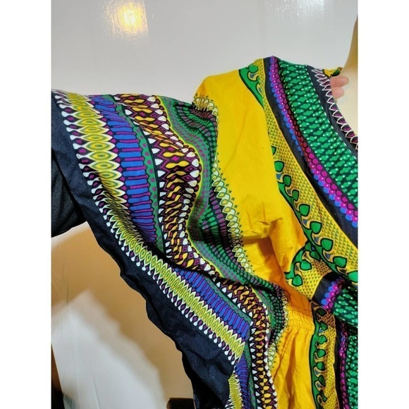 Dashiki multi-color tribal shirt Pattra Chiang-Mai One Size  see measurements - Picture 9 of 10